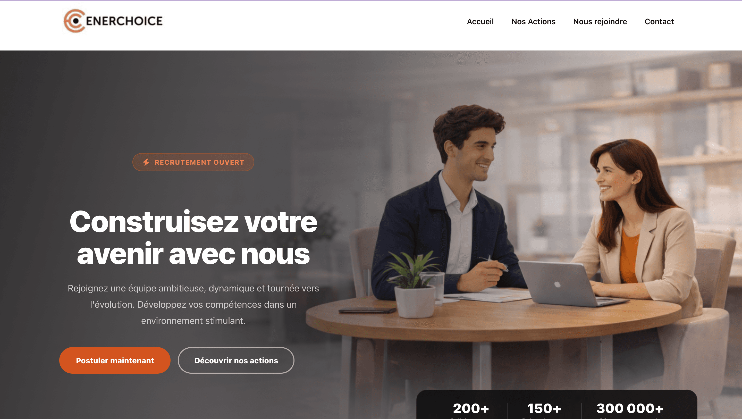 Capture d’écran du projet Enerchoice