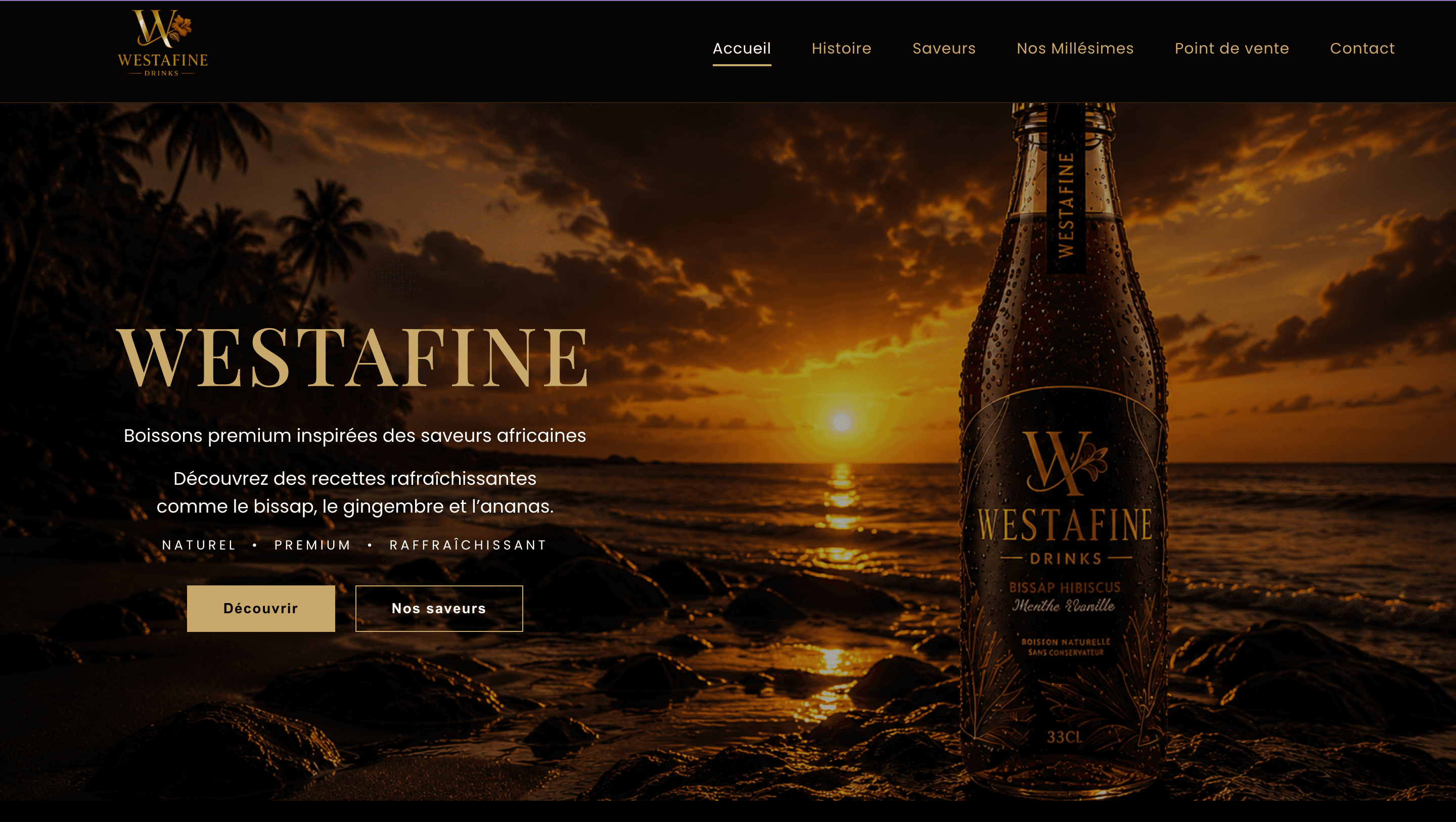 Capture d’écran du projet Westafine